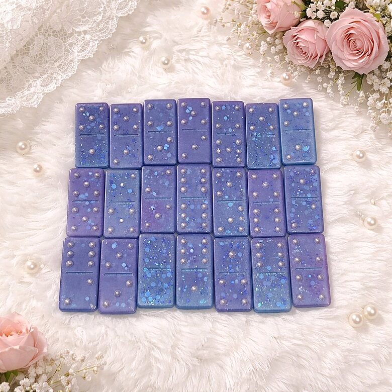 Dizaina epoksīda domino komplekts (Roku darbs) 
